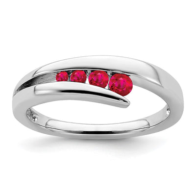 14K white gold ruby ring