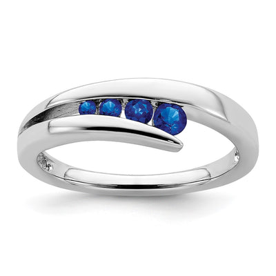 14K white gold sapphire ring