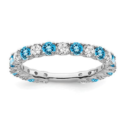 14K white gold diamond band