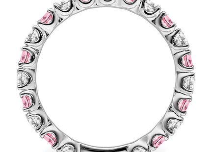 14K white gold diamond band, alternate view