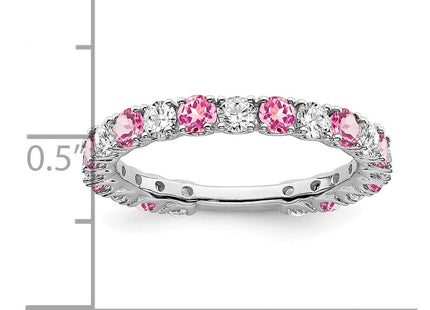 14K white gold diamond band, another view