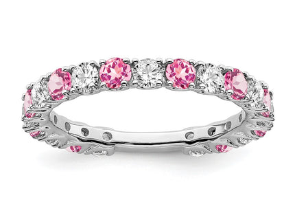 14K white gold diamond band