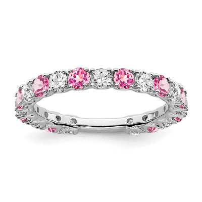 14K white gold diamond band