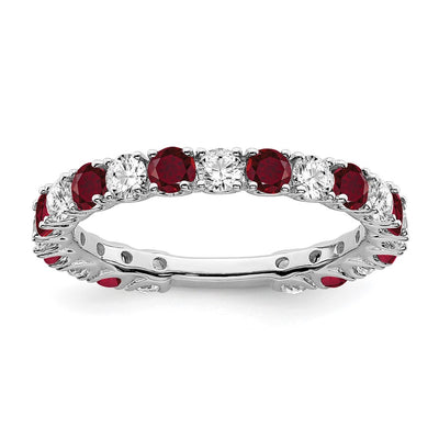 14K white gold diamond band