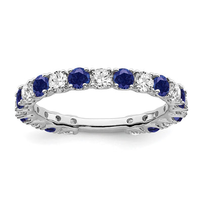 14K white gold diamond band