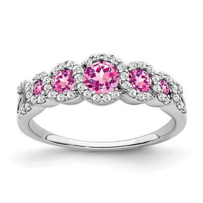 14K white gold diamond ring