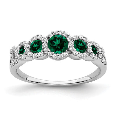 14K white gold diamond ring