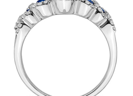 14K white gold diamond ring, alternate view