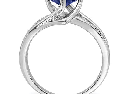14K white gold diamond ring, alternate view