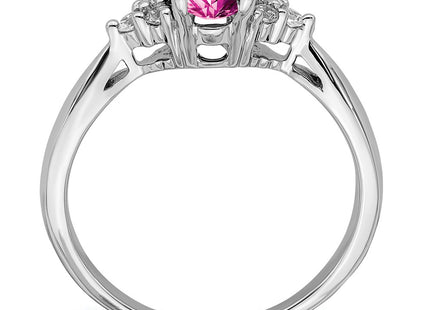14K white gold diamond ring, alternate view