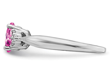 14K white gold diamond ring, further view