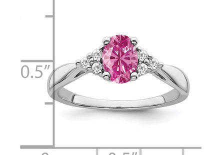 14K white gold diamond ring, another view