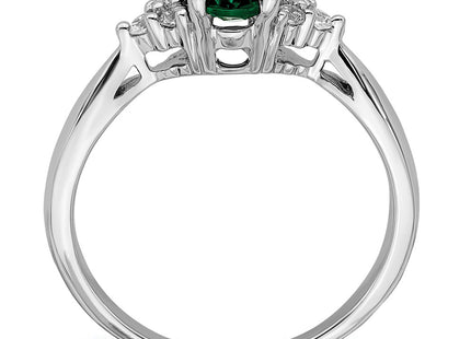 14K white gold diamond ring, alternate view