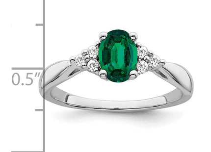 14K white gold diamond ring, another view