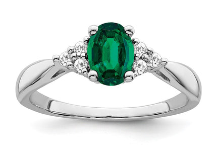 14K white gold diamond ring