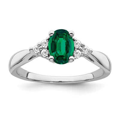 14K white gold diamond ring