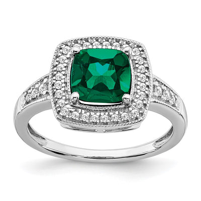 14K white gold diamond ring
