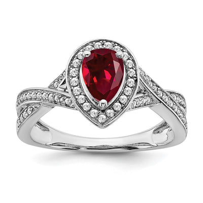 14K white gold diamond ring
