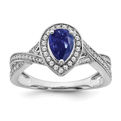 14K white gold diamond ring