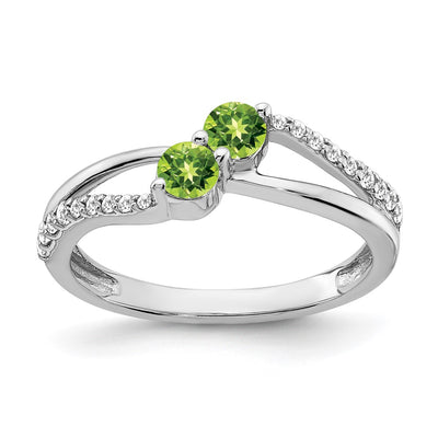 14K white gold diamond ring