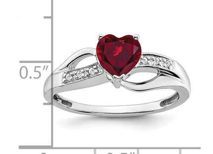 14K white gold diamond heart ring, another view