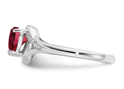 14K white gold diamond heart ring, further view