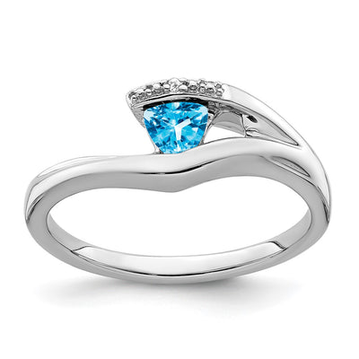 14K white gold diamond ring