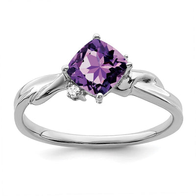 14K white gold diamond ring