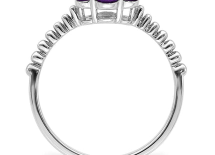 14K white gold diamond ring, alternate view