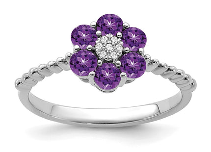 14K white gold diamond ring