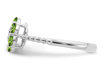 14K white gold diamond ring, further view