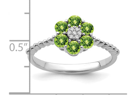 14K white gold diamond ring, another view