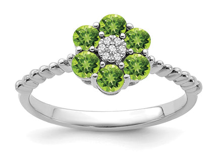 14K white gold diamond ring