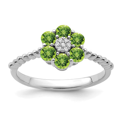 14K white gold diamond ring