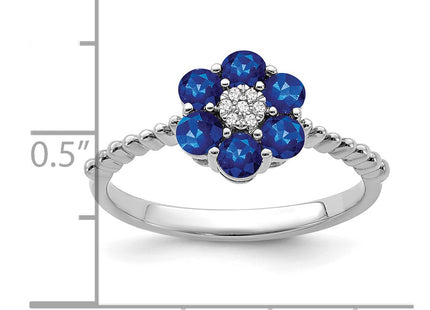 14K white gold diamond ring, alternate view
