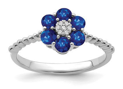 14K white gold diamond ring