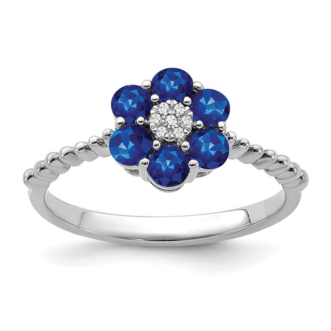 14K white gold diamond ring