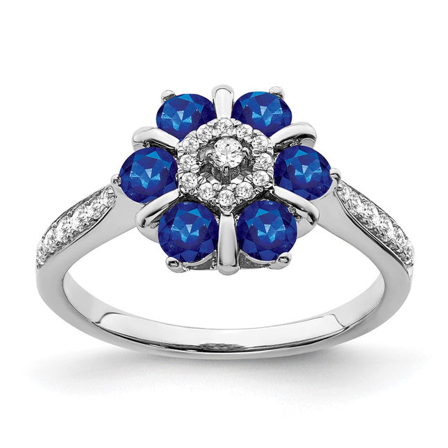 14K white gold diamond ring