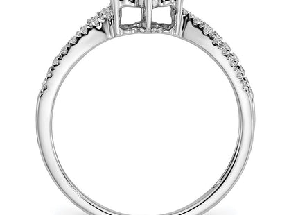 14k White Gold Peridot and Diamond Floral Ring (Style RM7199-PE-019-WA)