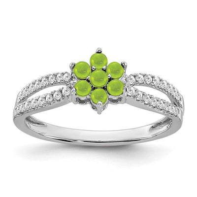 14K white gold diamond ring