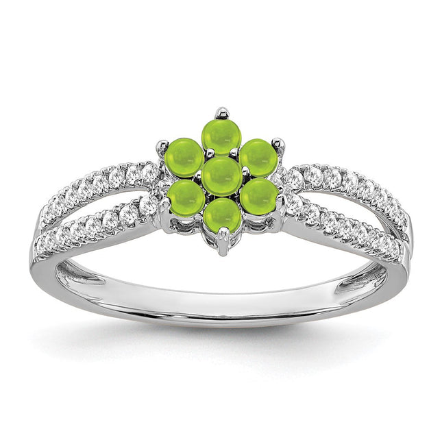 14K white gold diamond ring