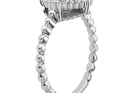 14K White Gold 8x6mm Oval Peridot Bezel Ring, view 2