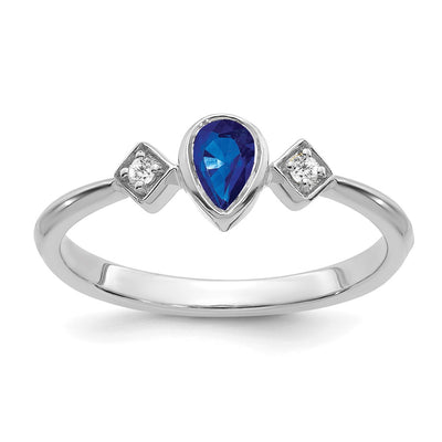 14K white gold diamond ring