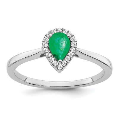 14K white gold diamond ring