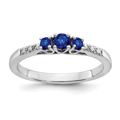 14K white gold diamond ring