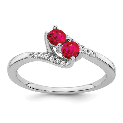14K white gold diamond ring