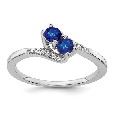 14K white gold diamond ring