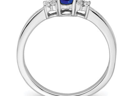 14k White Gold Oval Sapphire and Diamond Ring (Style RM7240-SA-008-WA)
