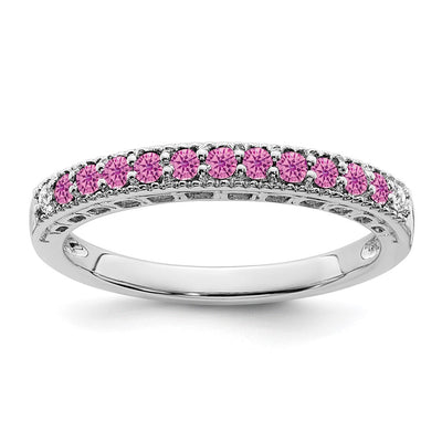 14K white gold diamond band