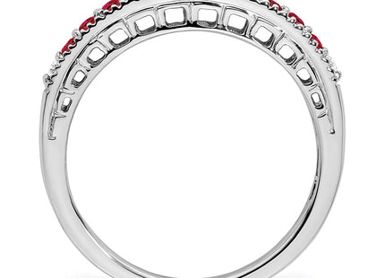 14K white gold diamond band, alternate view